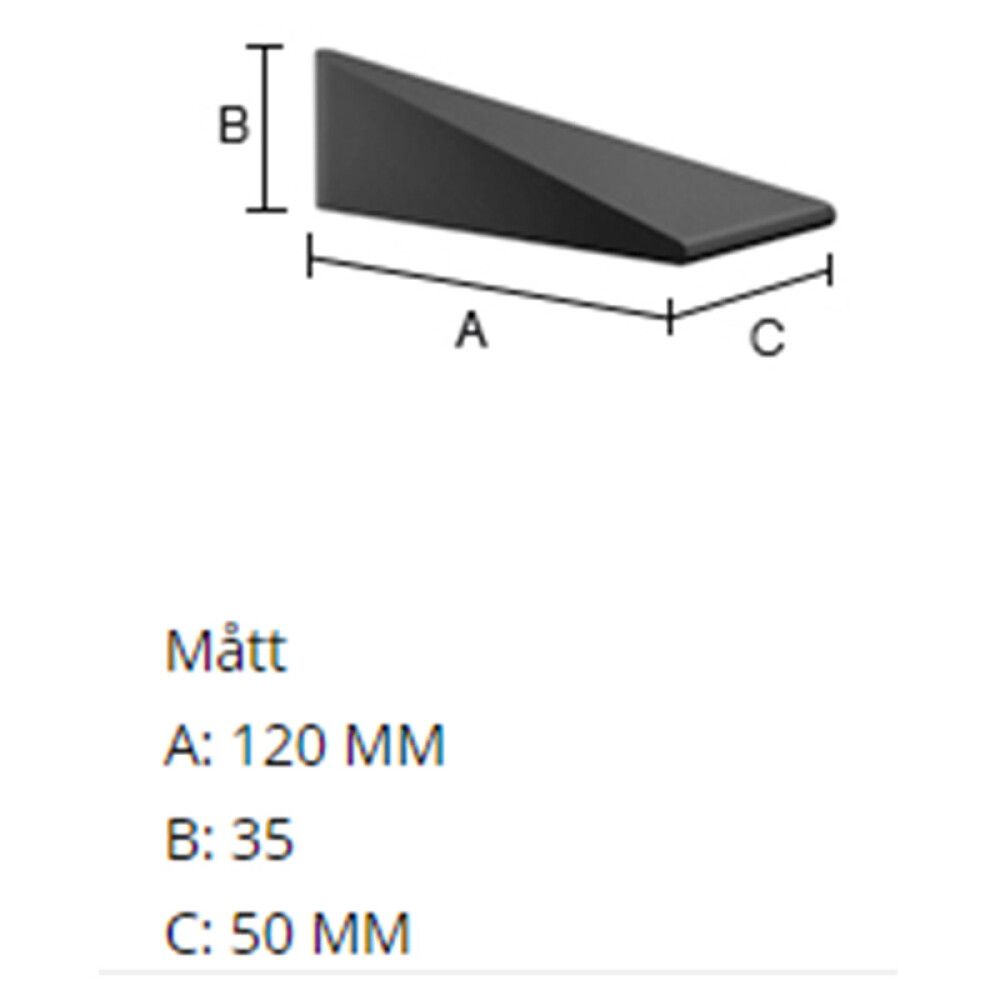 Hurðastoppari 120x50mm Beslagsboden