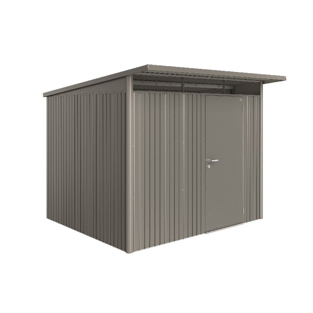 Geymsluskúr 5,34m² Avantgarde A6 kvartsgrár einföld hurð