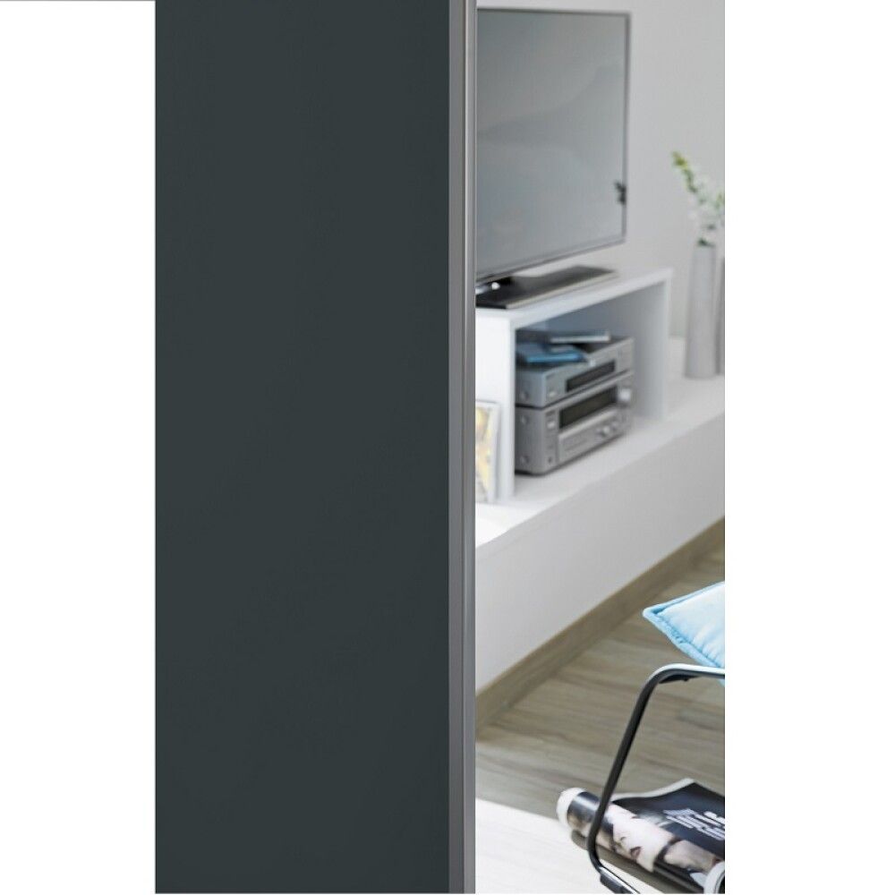 Rennihurð 250x180 cm 3 stk Optimum hvít og grá