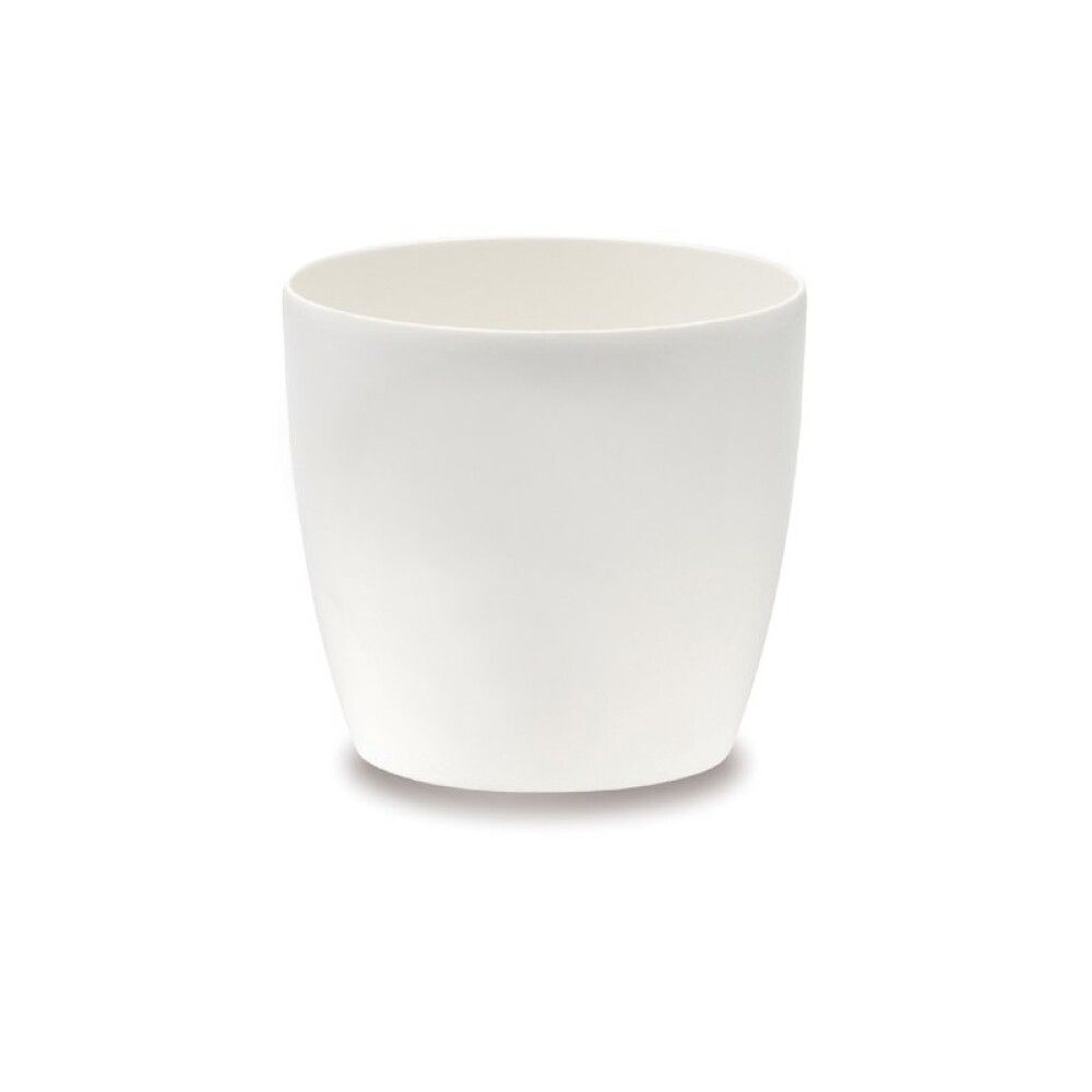 Blómapottur Brussels Diamond Round Ø16cm hvítur