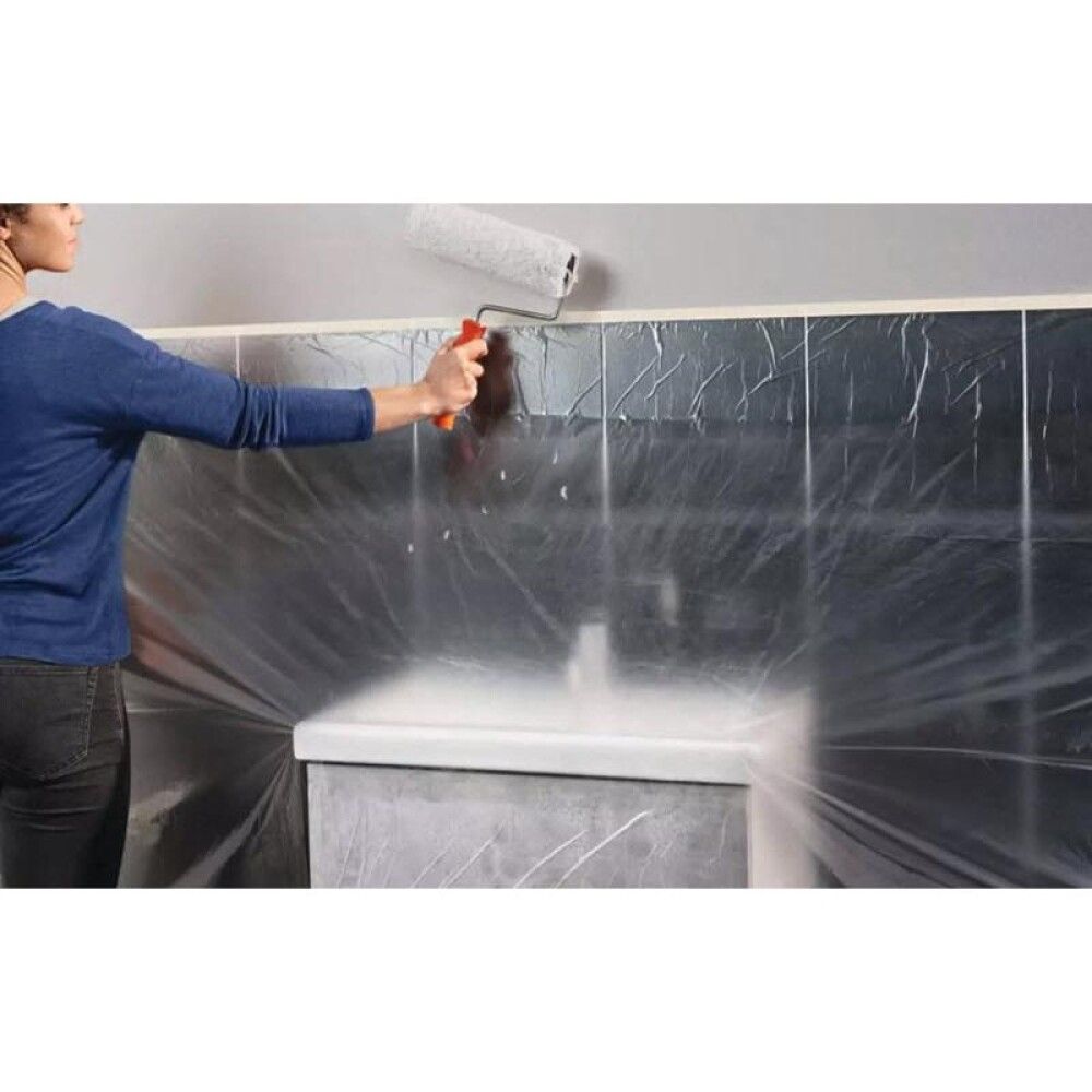 Yfirbreiðsla plast með límbandi 33m x 55cm Tesa Easy Cover