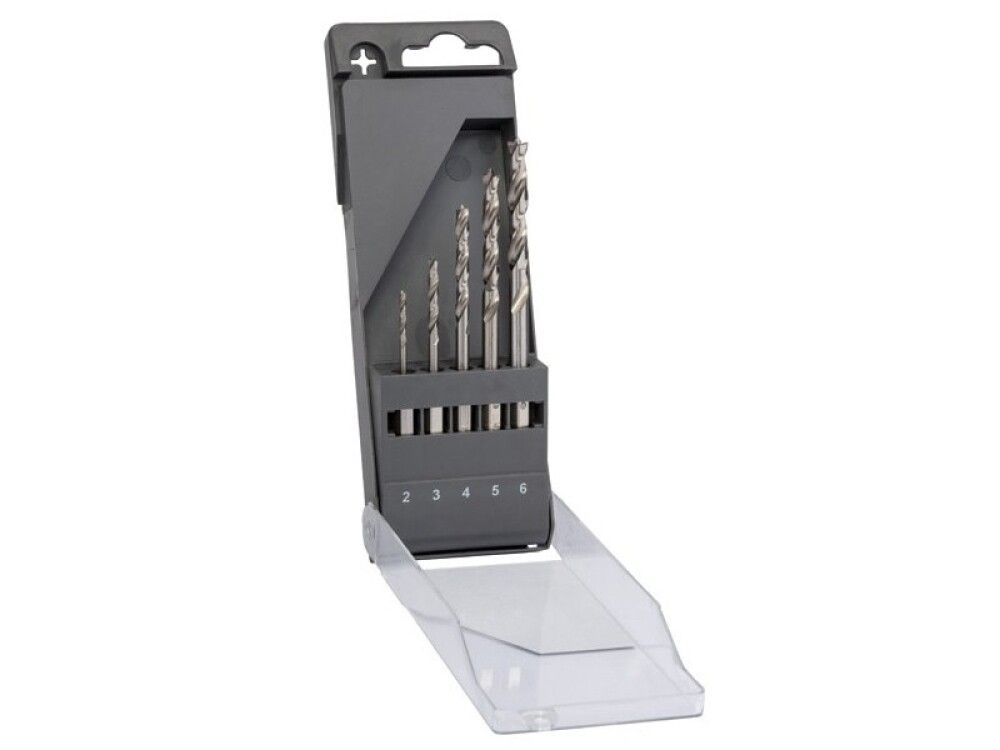 Tréborasett 1/4" Hex Ø2-6 mm Craftomat 5 stk