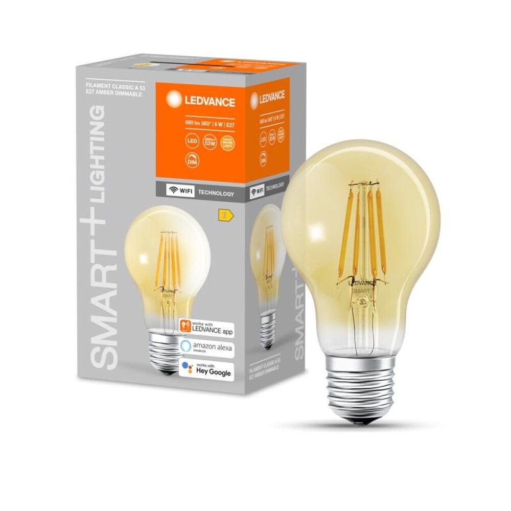 Snjallpera LED E27 2400K Wiz 6W Ø60 mm
