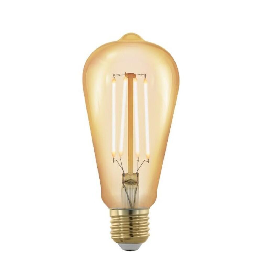 LED filament ljósapera E27 4W frá Eglo gulllituð