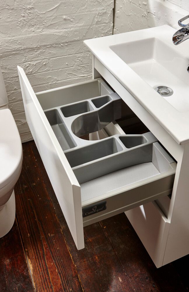 Handlaugarskápur 80x33x55cm Skärgård matt hvítur