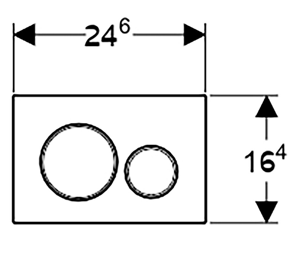 Skolspjald Geberit Sigma 20 svart/matt króm