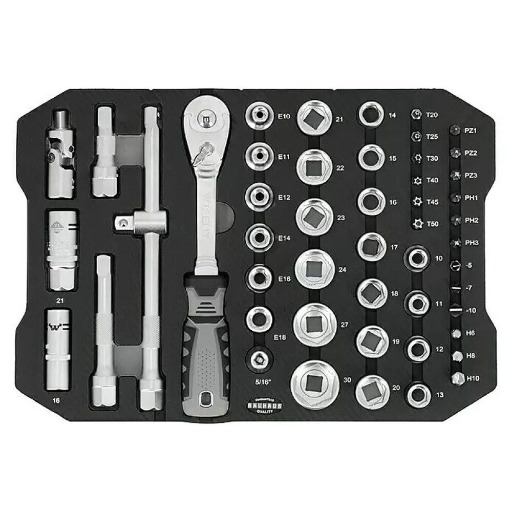 Topplykklasett 1/2" 71 hlutir Wisent WIL