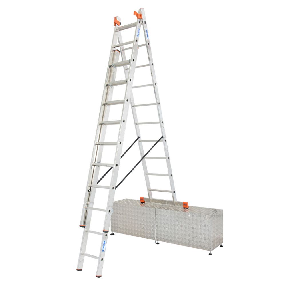 Álstigi og trappa 3x10 þrep Krause 6,9m