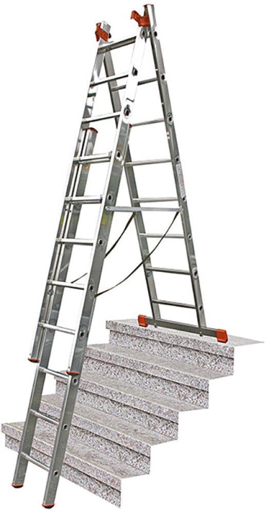 Álstigi og tröppur 3x8 þrep Krause 5,25m