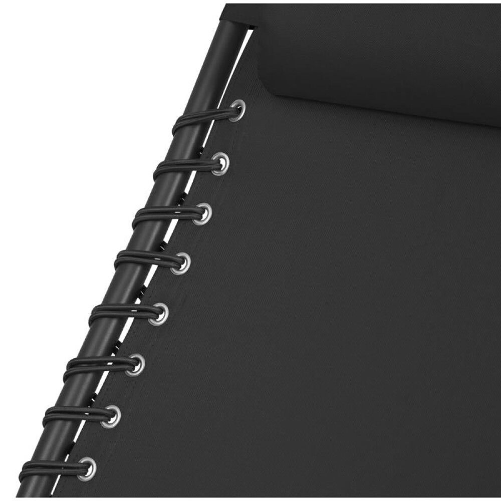 Garðstóll hallanlegur Napoli svartur