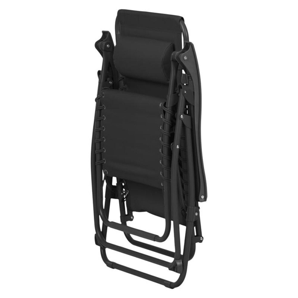 Garðstóll hallanlegur Napoli svartur