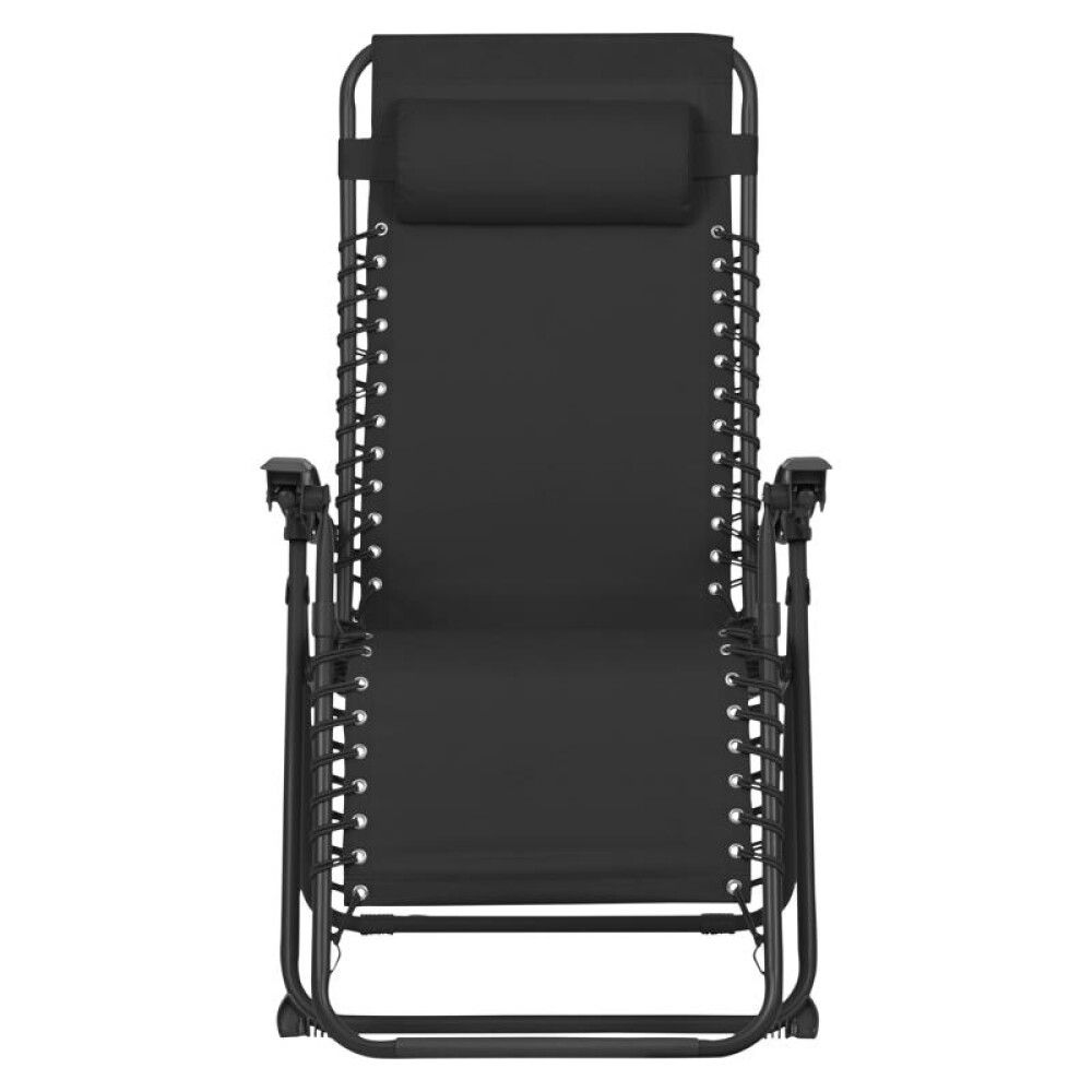 Garðstóll hallanlegur Napoli svartur