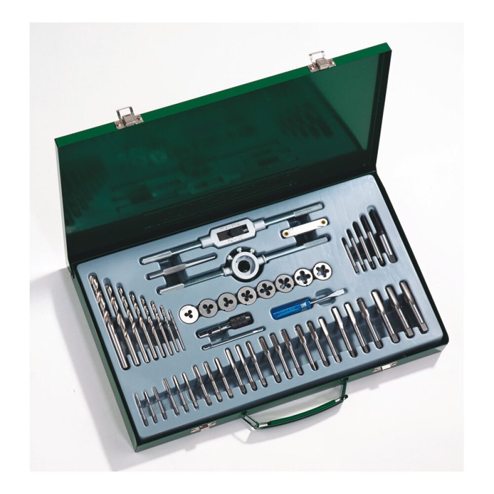 Snittsett tappar og bakkar M3-M12 52 hlutir Wisent