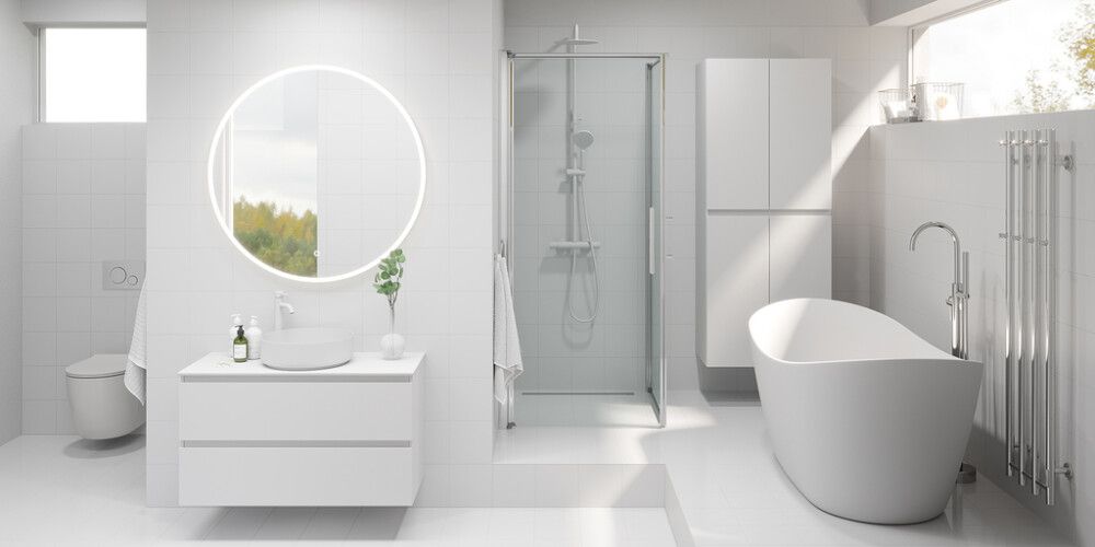 Handlaugarskápur 100cm Skärgårdmatt hvítur