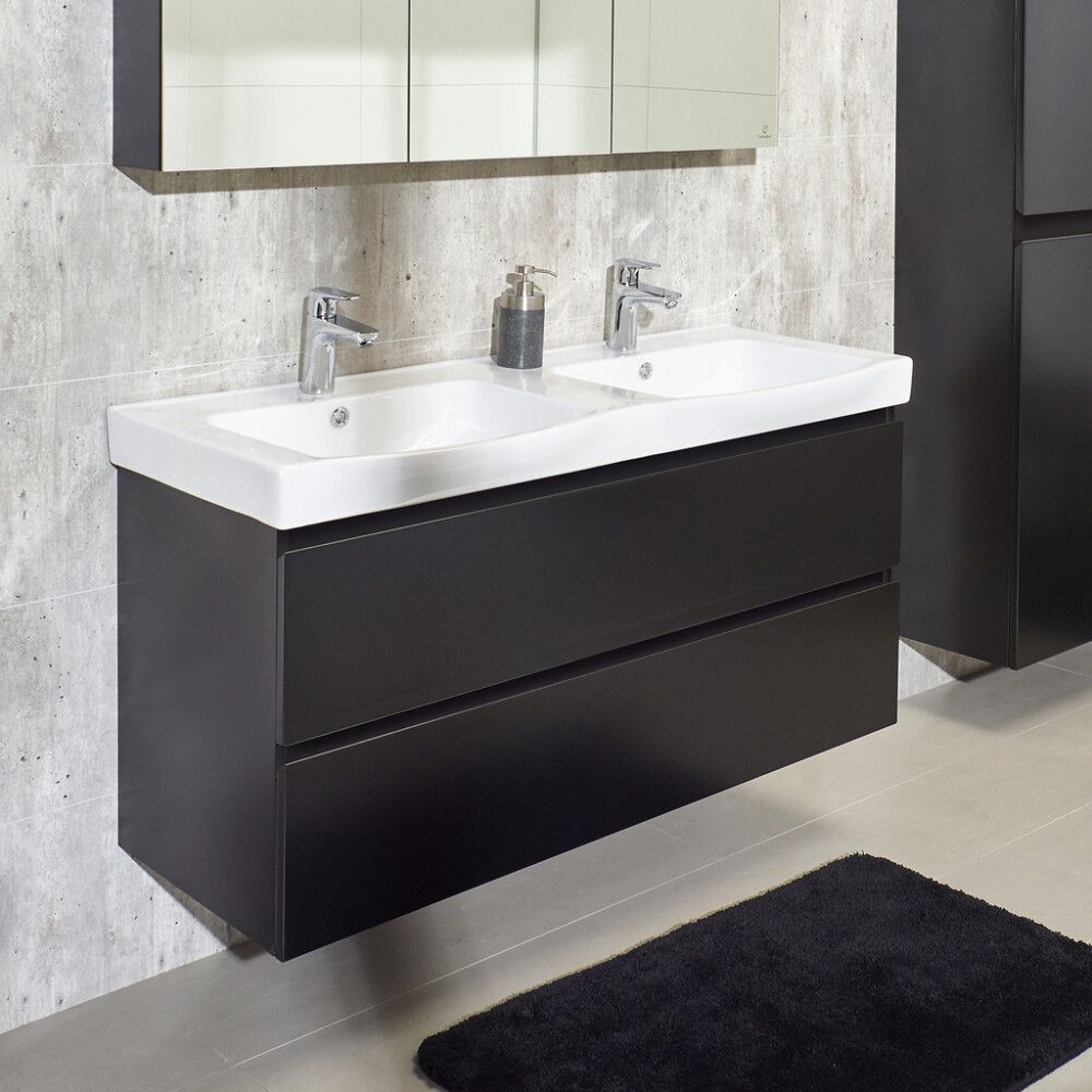 Handlaugarskápur 120cm Skärgård matt svartur 