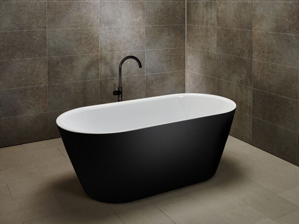 Baðkar frístandandi Camaruge Visby 160x75 cm svart