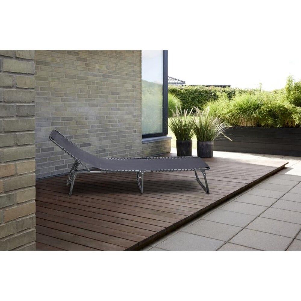 Sólbekkur Sunfun Napoli 190x60cm svartur