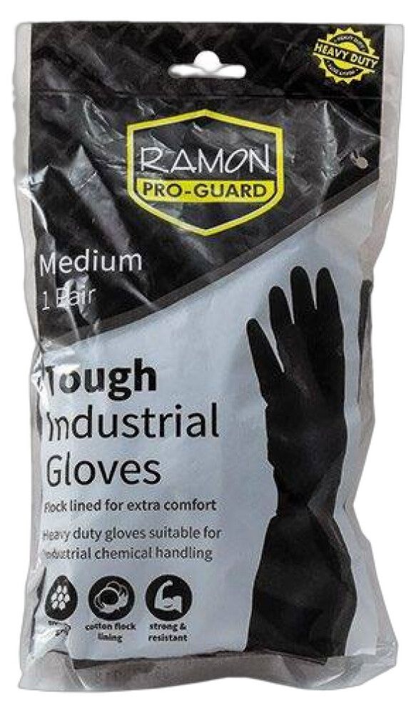 Gúmmíhanskar svartir L Ramon