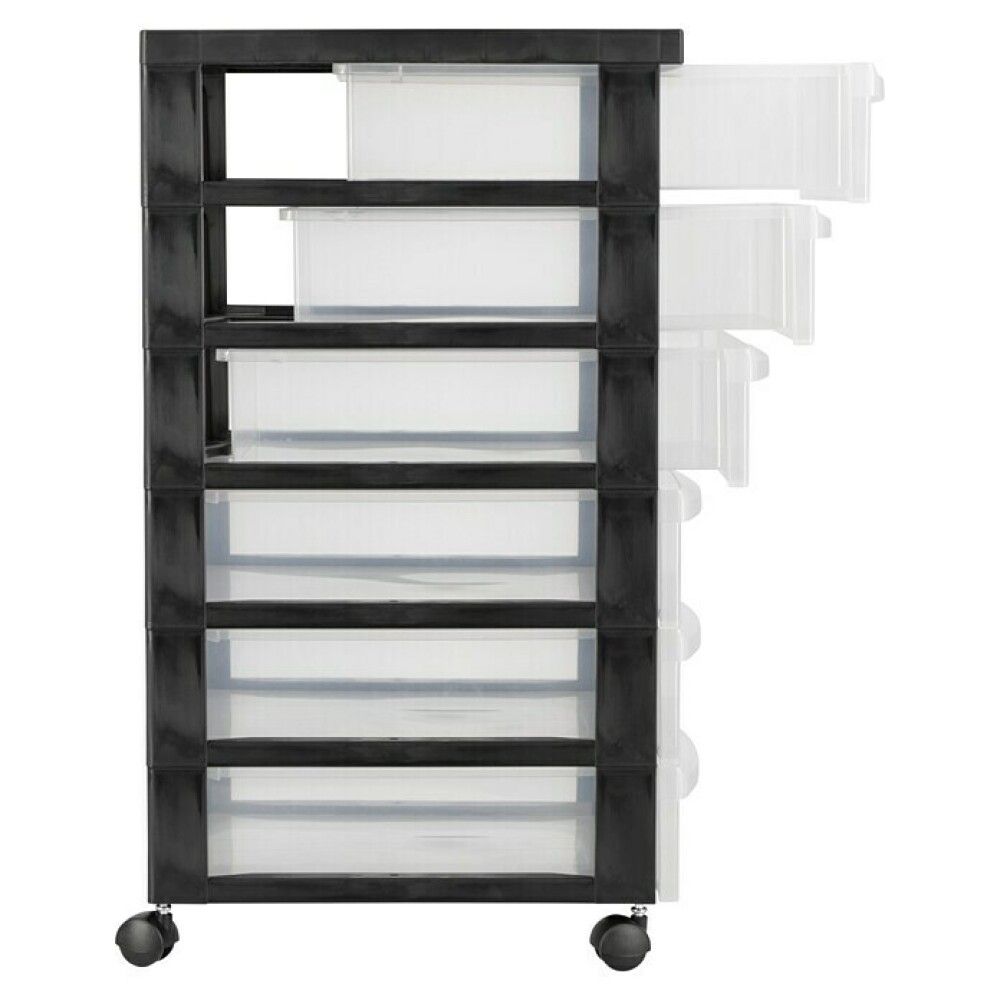 Skúffueining 6 skúffur á hjólum