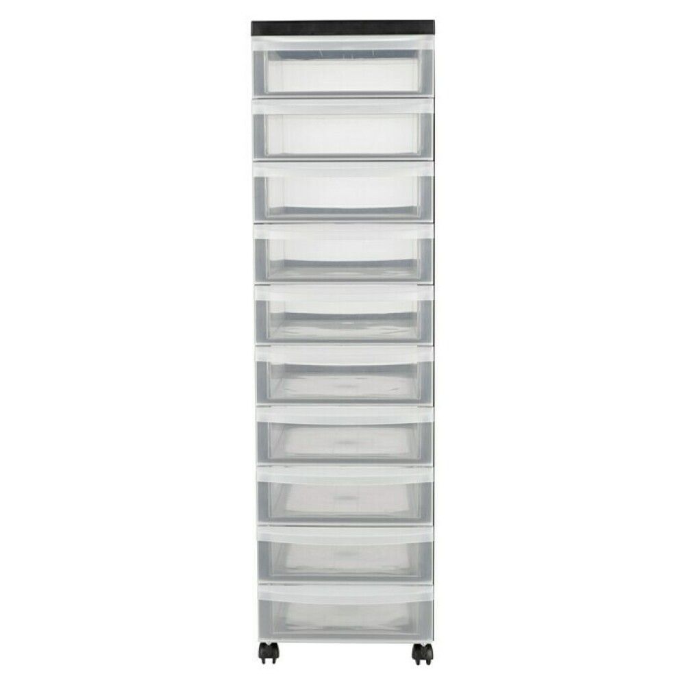 Skúffueining 10 skúffur á hjólum