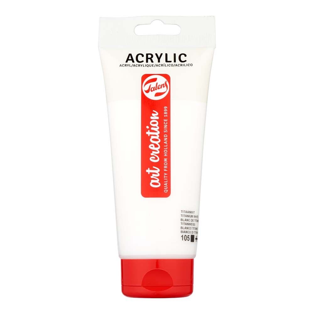 Akrýlmálning 200ml túba Titanium White