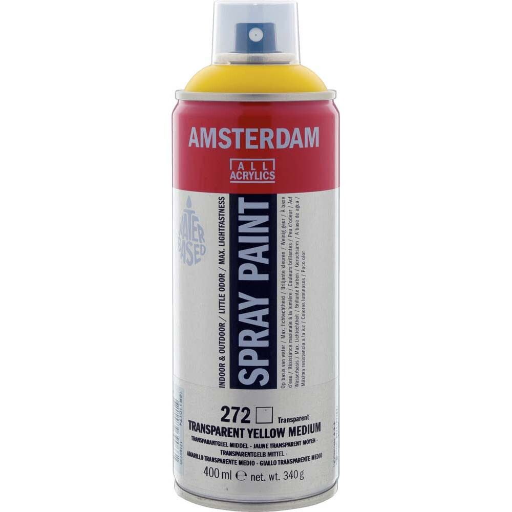 Akrýlsprey 400ml Amsterdam Transparent Yellow Medium