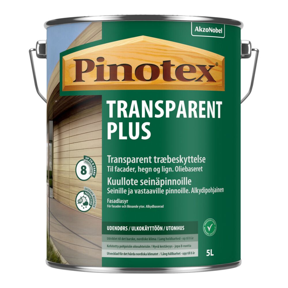 Viðarvörn Transparent Plus base clear 5L Pinotex