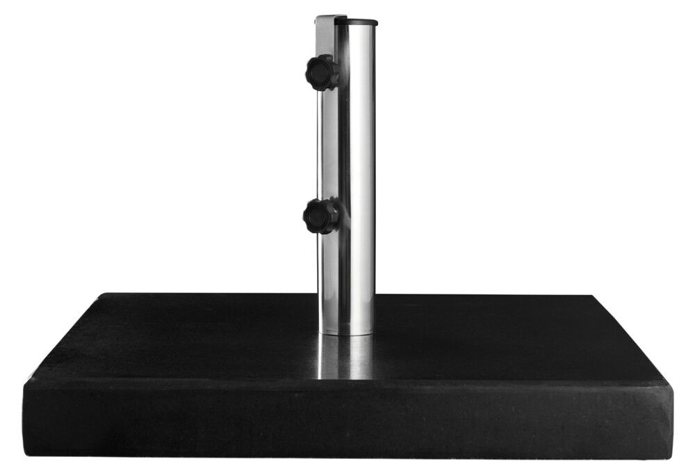 Sólhlífarfótur 50x50cm 40kg steyptur Sunfun svartur