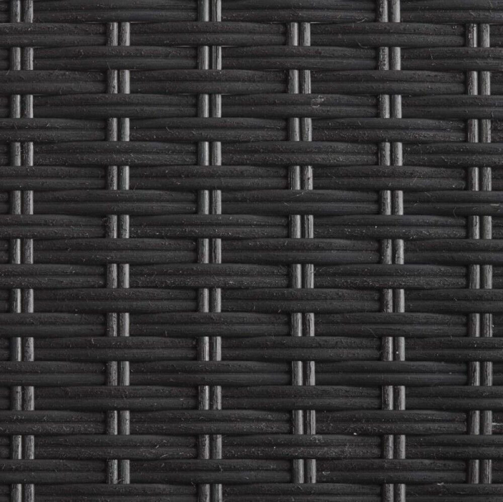 Garðstóll stillanlegur Sunfun Marbella rattan svartur