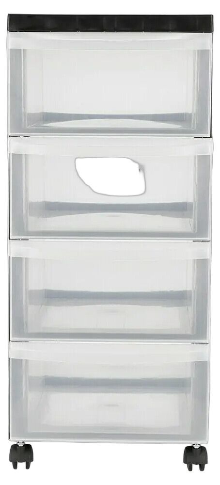 Skúffueining 4 skúffur á hjólum