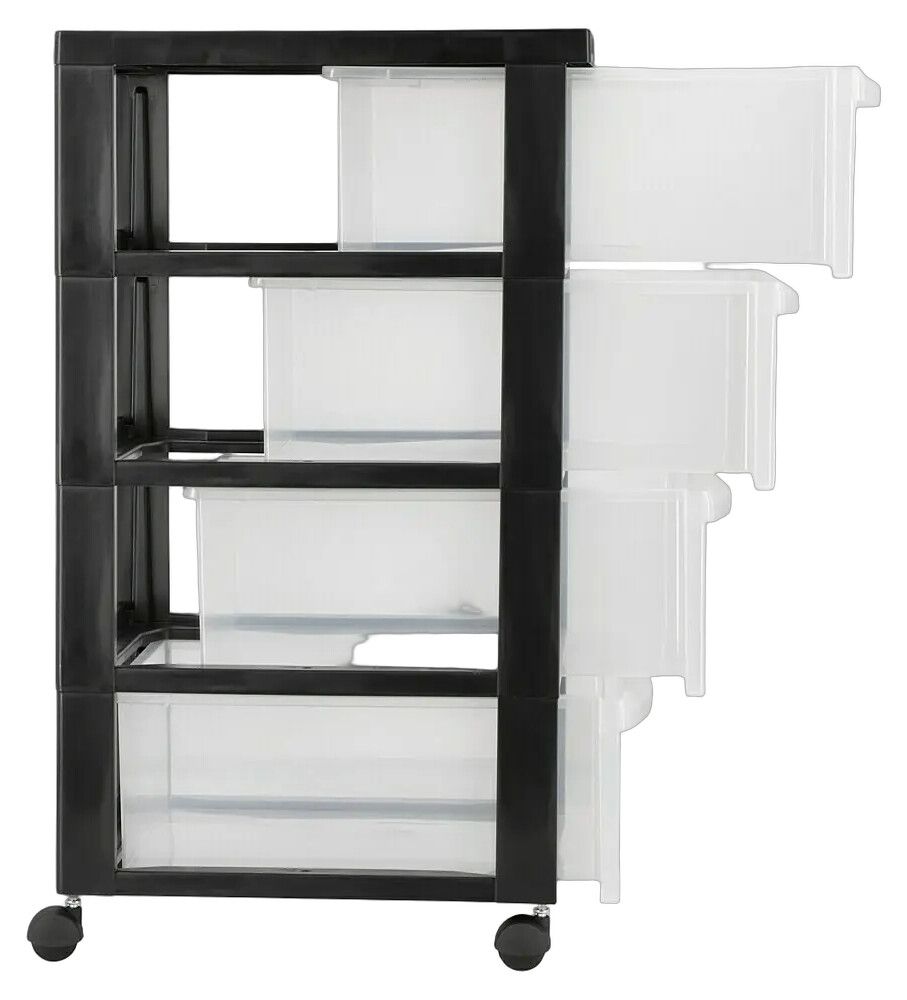 Skúffueining 4 skúffur á hjólum