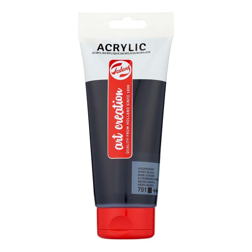 Akrýlmálning 200ml túba Ivory Black