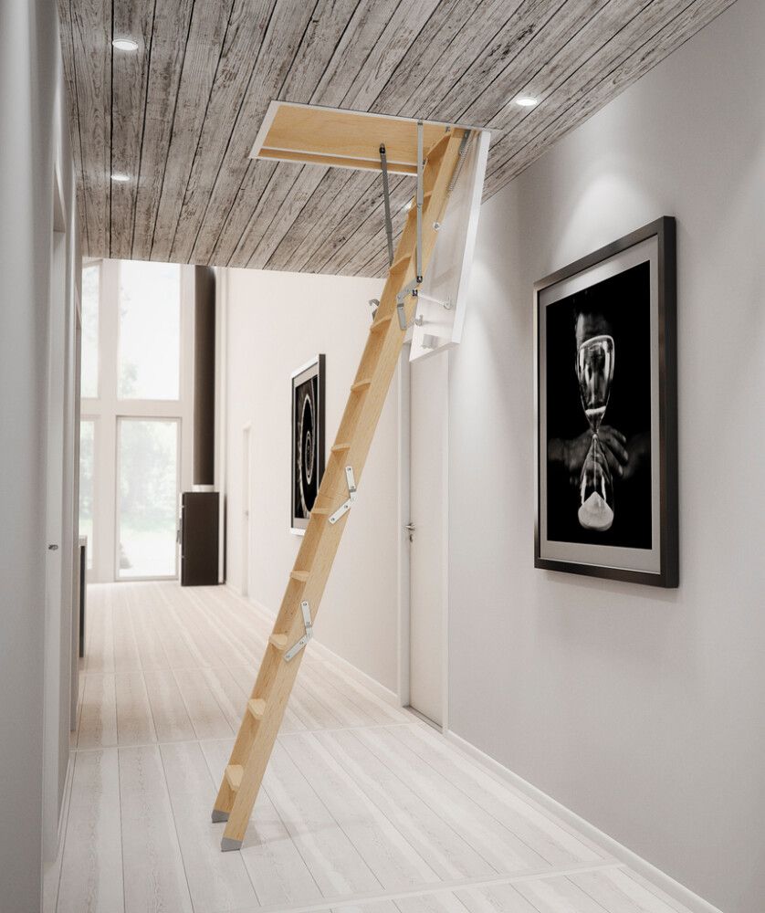 Loftlúgustigi 12 þrep 57,6x85x256 cm Dolle ClickFix