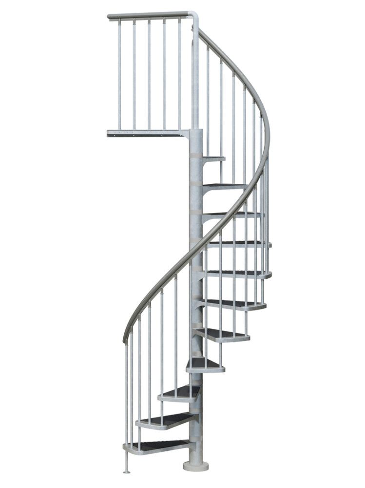 Hringstigi Ø155 cm 11+1 þrep 246-282 cm Toronto stál