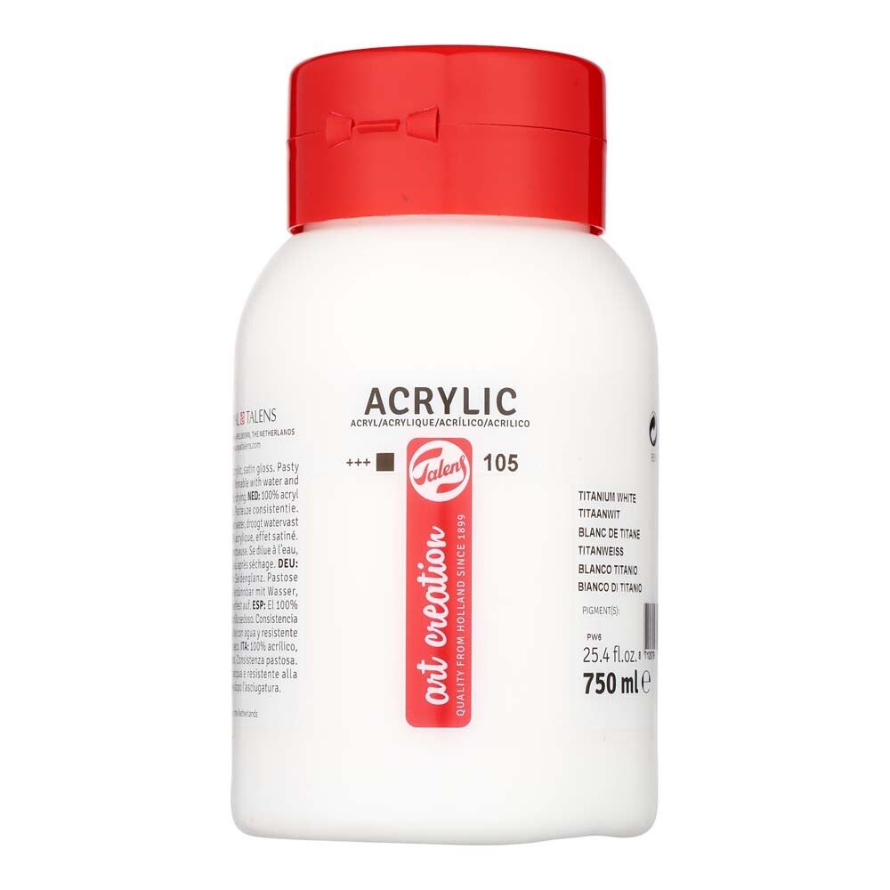 Akrýlmálning 750ml Titanium White