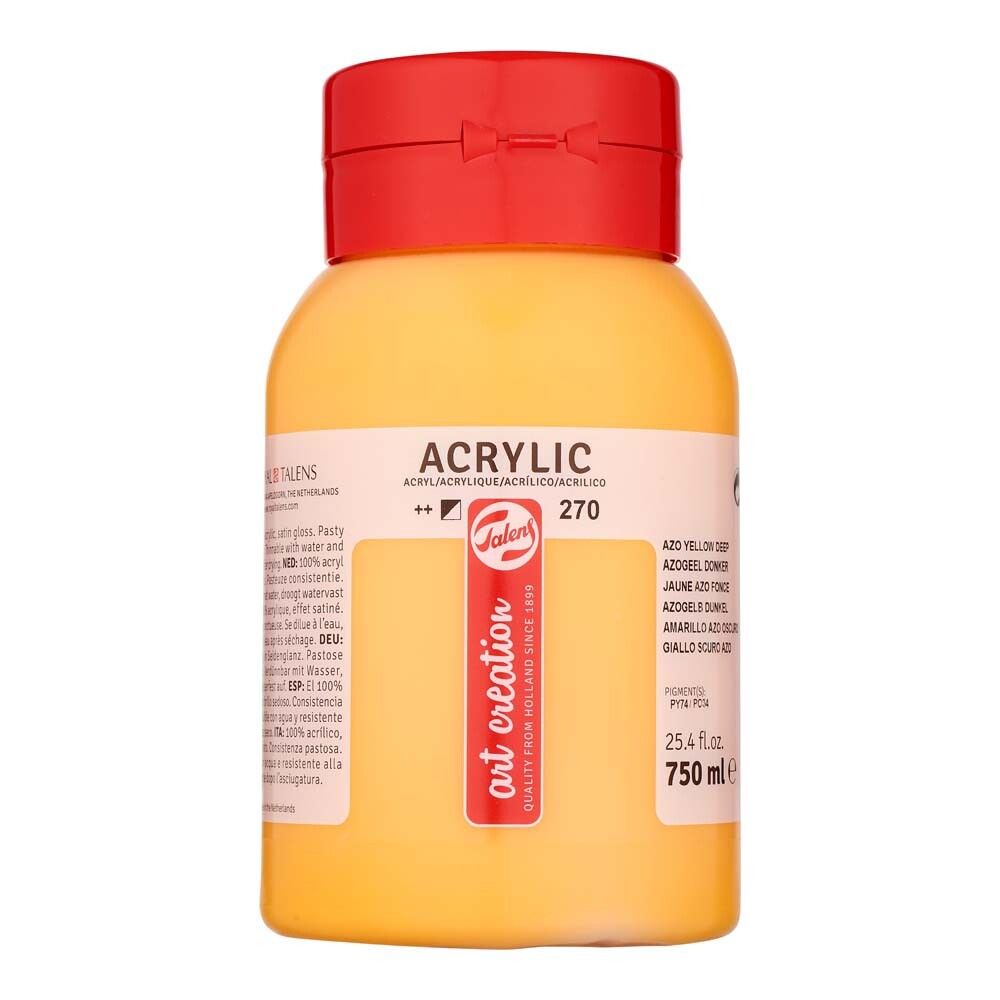 Akrýlmálning 750ml Azo Yellow Deep