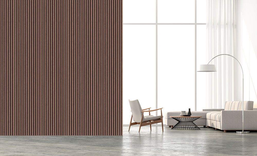 Hljóðdempandi plata hnota 3000x605x22 mm