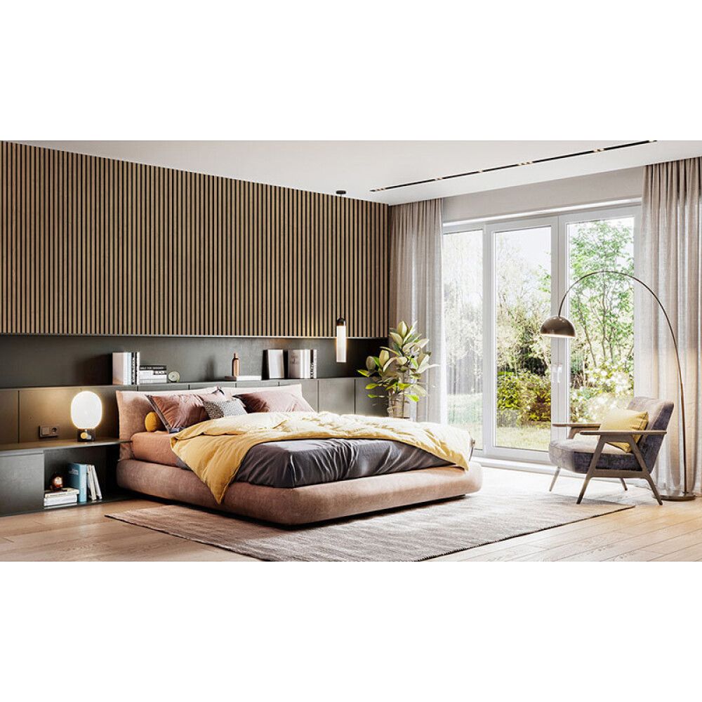 Hljóðdempandi plata Proff 3000x605x22mm grá eik