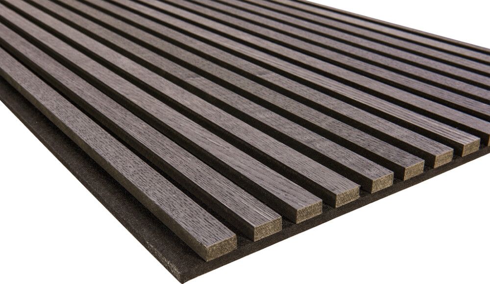 Hljóðdempandi plata svört eik 2440x605x22 mm