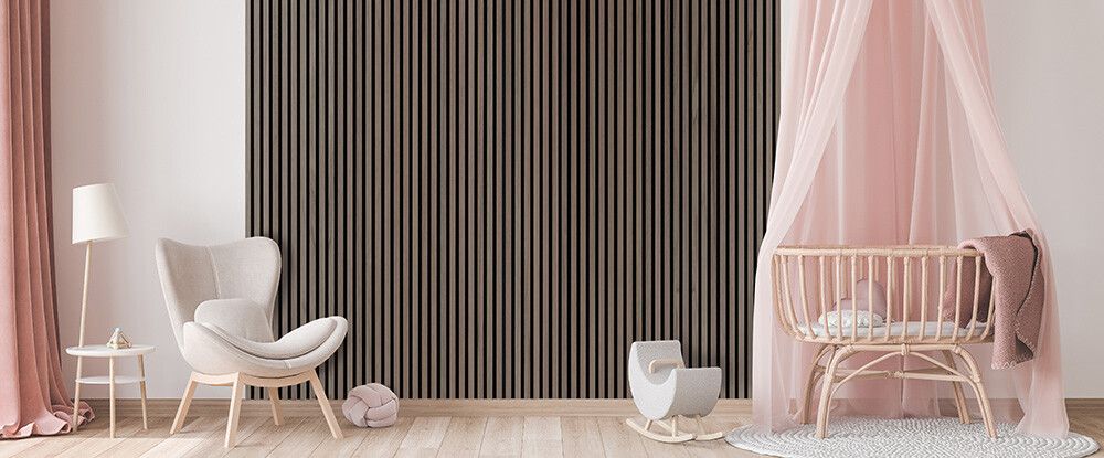 Hljóðdempandi plata hnota 2440x605x22 mm