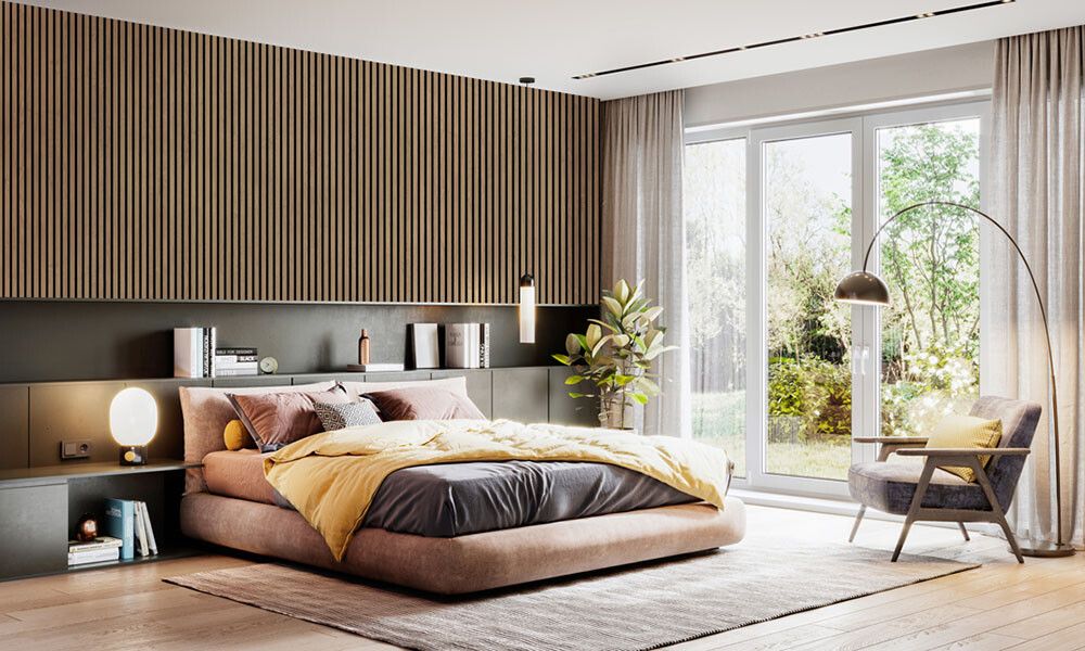 Hljóðdempandi plata olíuborinn eik 2440x605x22 mm