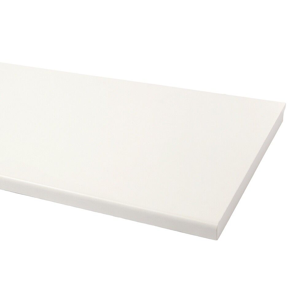 Sólbekkur 1290x300x22 mm kantlímdur hvítur