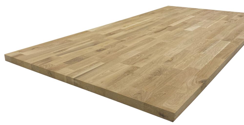 Borðplata 750x1500x27mm DLH eik sléttur fremri kantur