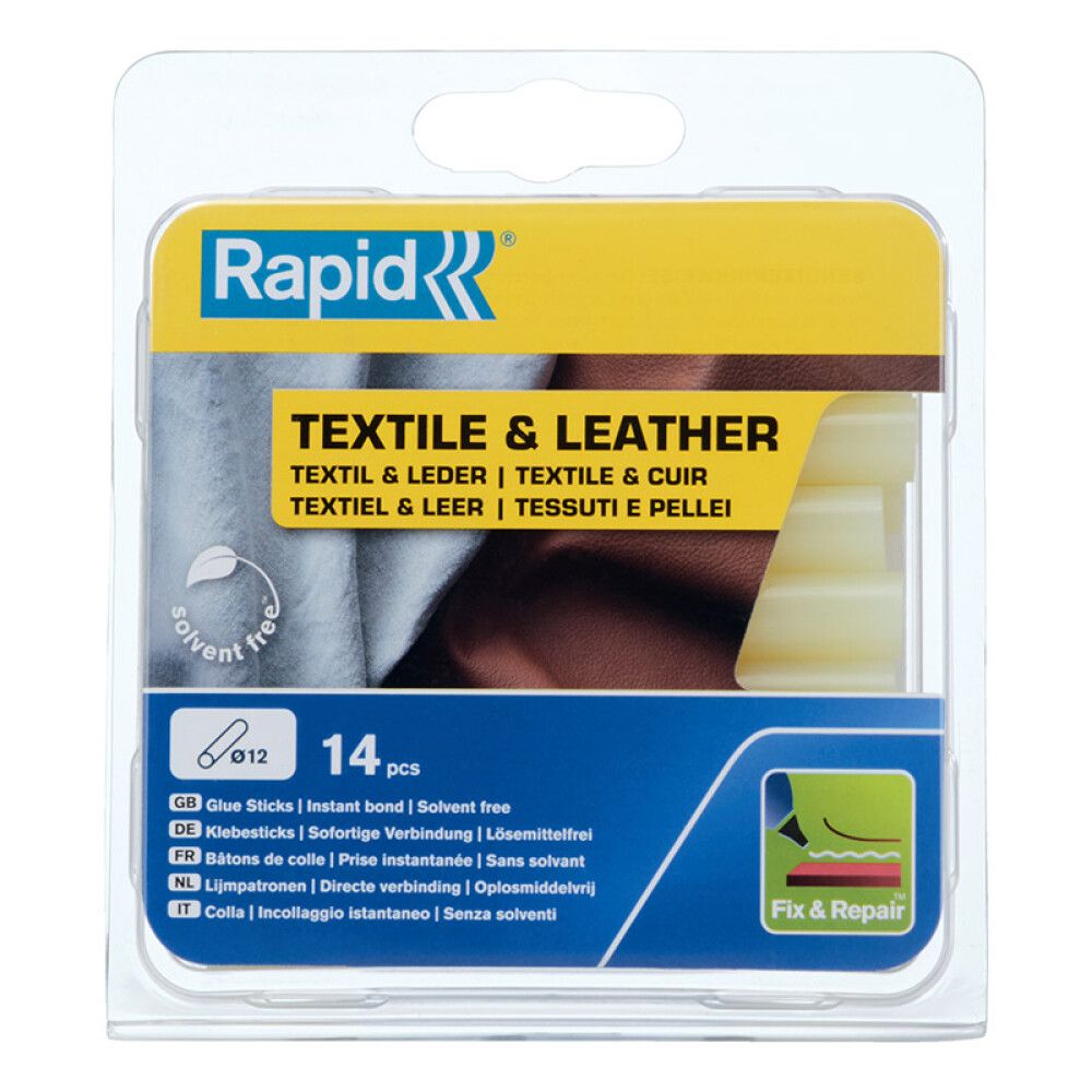 Límstangir 12 mm efni/leður 14 stk Rapid