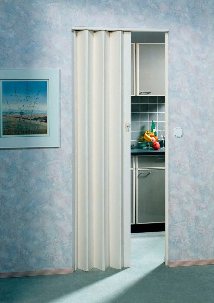 Panill fyrir harmonikuhurð 120x2050 mm Eurostar hvítur