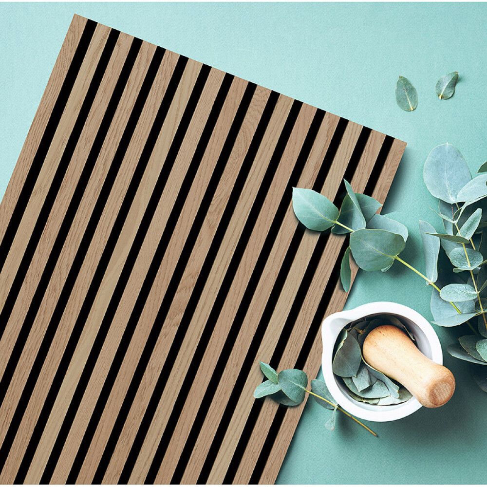 Hljóðdempandi plata ljós eik 3000x605x22 mm