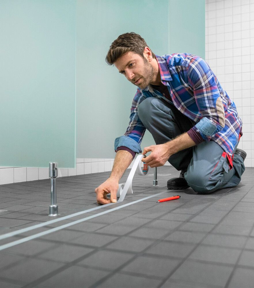 Hálkulímband fyrir baðherbergi Tesa slip 25mm x 5m glært