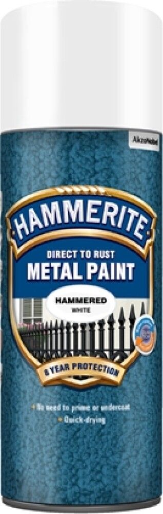 Spey fyrir járn Hammerite hömmruð áferð hvítt 400ml