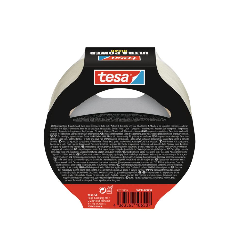 Viðgerðarlímband Tesa Ultra Power Clear 48mm x 20m