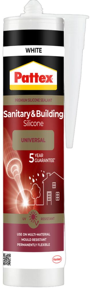 Sílikonkítti 280ml Pattex Out&Inn hvítt